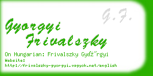 gyorgyi frivalszky business card